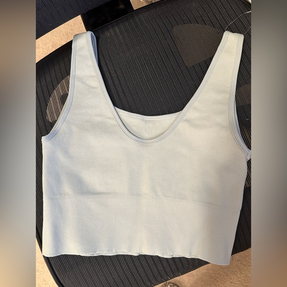 Like new StretchWell Wren Tank in Gray MistWellBeing + BeingWell sports bra top - Picture 5 of 8